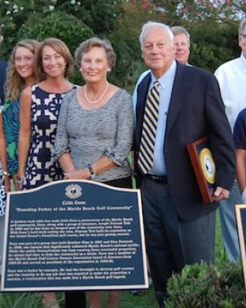 Critt Gore with family and friends at his induction.