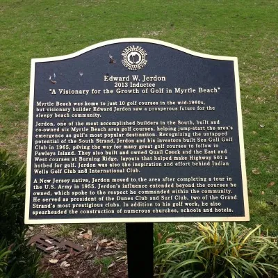 The Hall of Fame plaque honoring Edward W. Jerdon